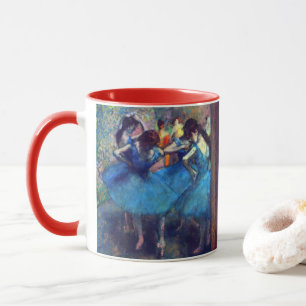 Dancers in blauw door Edgar Degas,  balletkunst Mok