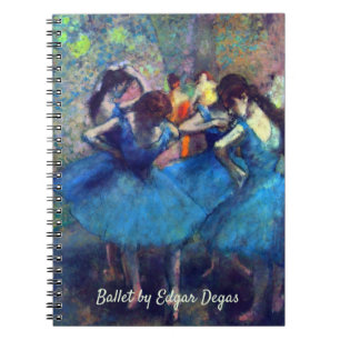 Dancers in blauw door Edgar Degas,  balletkunst Notitieboek