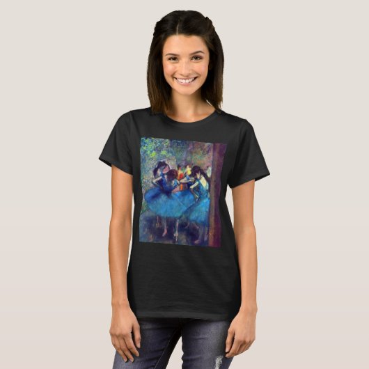 Dancers in blauw door Edgar Degas,  balletkunst T-shirt (Voorkant volledig)