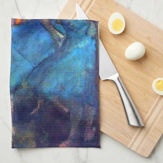 Dancers in blauw door Edgar Degas,  balletkunst Theedoek (Quarter Fold)