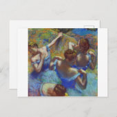 Dancers in blauw, Edgar Degas Briefkaart (Voorkant / Achterkant)