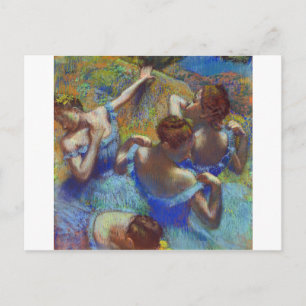 Dancers in blauw, Edgar Degas Briefkaart
