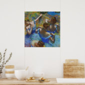 Dancers in blauw - Edgar Degas - c1890 Poster (Keuken)