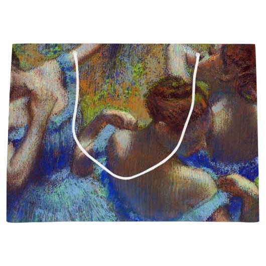 Dancers in blauw, Edgar Degas Large Gift Bag Groot Cadeauzakje (Voorkant)