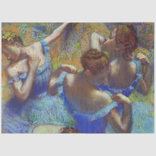 Dancers in blauw, Edgar Degas Tissuepapier (Voorkant)