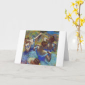 Dancers in Blue, Edgar Degas Kaart (Gele Bloem)