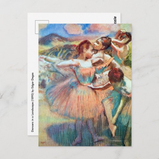 Dancers in een landschap van Edgar Degas Briefkaart (Voorkant / Achterkant)