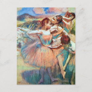 Dancers in een landschap van Edgar Degas Briefkaart