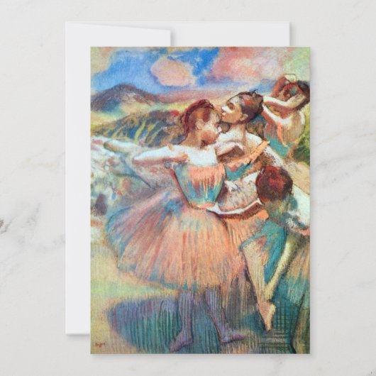 Dancers in een landschap van Edgar Degas Kaart (Voorkant)