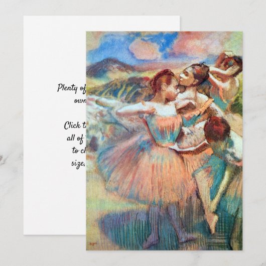 Dancers in een landschap van Edgar Degas Kaart (Voorkant / Achterkant)