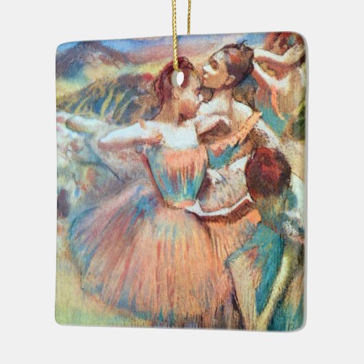 Dancers in een landschap van Edgar Degas Keramisch Ornament (Links)