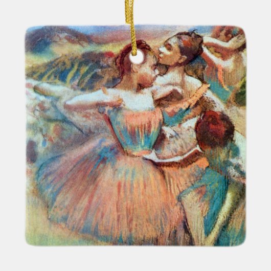 Dancers in een landschap van Edgar Degas Keramisch Ornament (Voorkant)