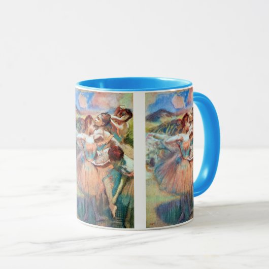 Dancers in een landschap van Edgar Degas Mok (Voorkant rechts)