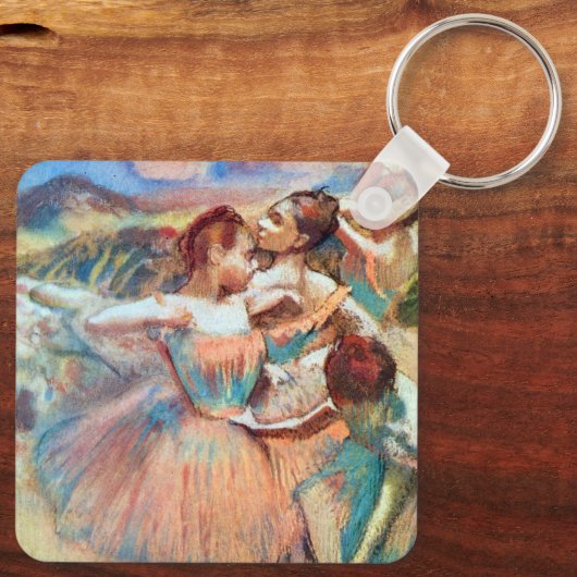 Dancers in een landschap van Edgar Degas Sleutelhanger (Achterkant)