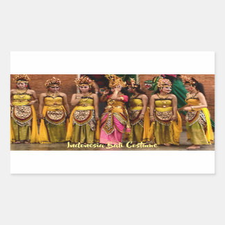 Dancers in Folk Costume uit Bali Indonesië Rechthoekige Sticker