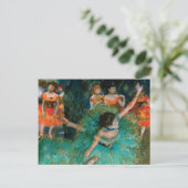 Dancers in Groen door Edgar Degas Briefkaart (Staand voorkant)