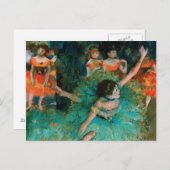 Dancers in Groen door Edgar Degas Briefkaart (Voorkant / Achterkant)