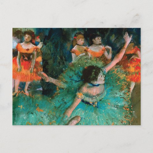Dancers in Groen door Edgar Degas Briefkaart (Voorkant)