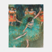 Dancers in Groen door Edgar Degas Fleece Deken (Voorkant)