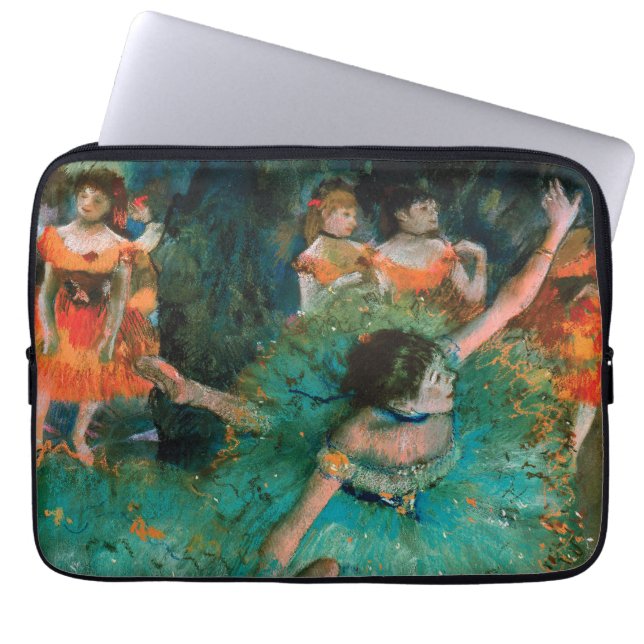 Dancers in Groen door Edgar Degas Laptop Sleeve (Voorkant)