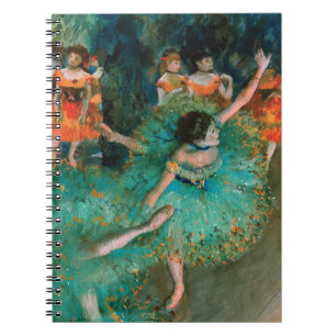 Dancers in Groen door Edgar Degas Notitieboek