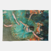 Dancers in Groen door Edgar Degas Theedoek (Horizontaal)