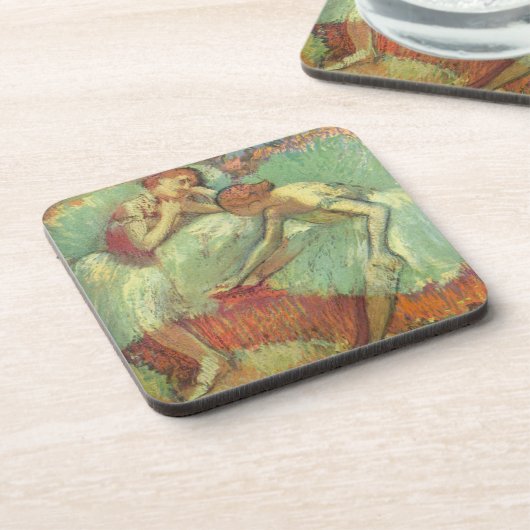 Dancers in het groen door Edgar Degas,  ballet Bier Onderzetter (Linkerzijde)