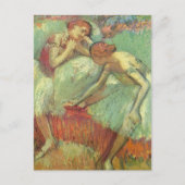 Dancers in het groen door Edgar Degas,  ballet Briefkaart (Voorkant)
