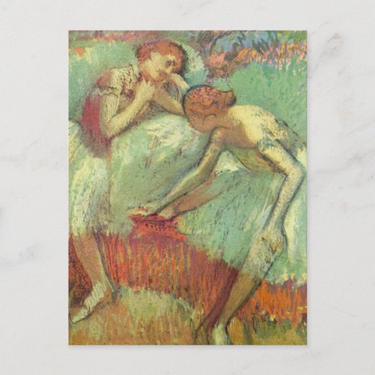 Dancers in het groen door Edgar Degas,  ballet Briefkaart (Voorkant)