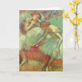 Dancers in het groen door Edgar Degas,  ballet Kaart (Gele Bloem)