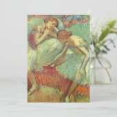 Dancers in het groen door Edgar Degas,  ballet Kaart (Staand voorkant)