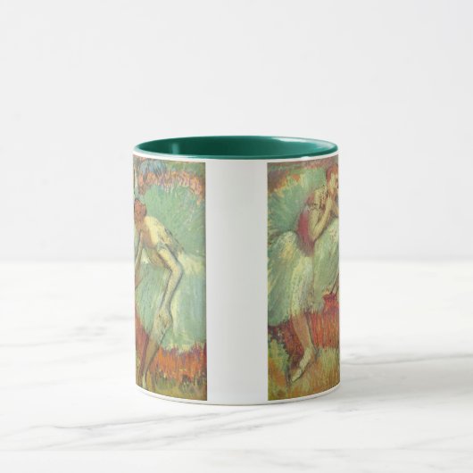 Dancers in het groen door Edgar Degas, ballet Mok (Midden)