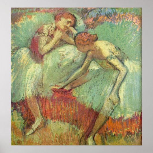 Dancers in het groen door Edgar Degas,  ballet Poster (Voorkant)