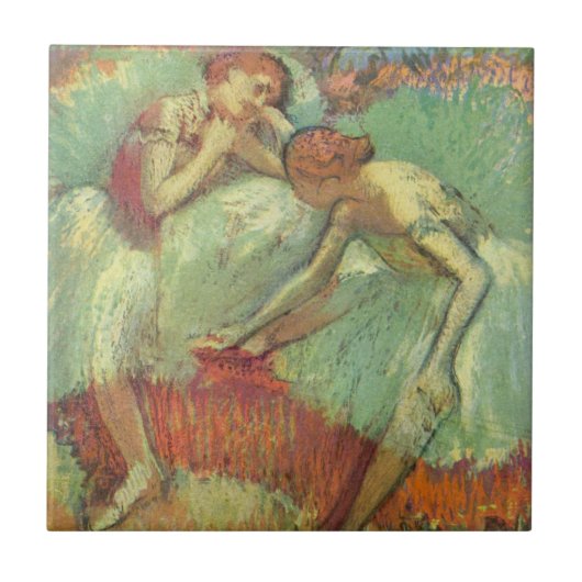 Dancers in het groen door Edgar Degas,  ballet Tegeltje (Voorkant)