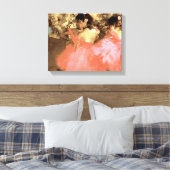 Dancers in roze door Degas Wrapped Canvas (Insitu (Slaapkamer))