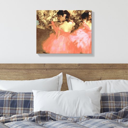 Dancers in roze door Degas Wrapped Canvas (Insitu (Slaapkamer))