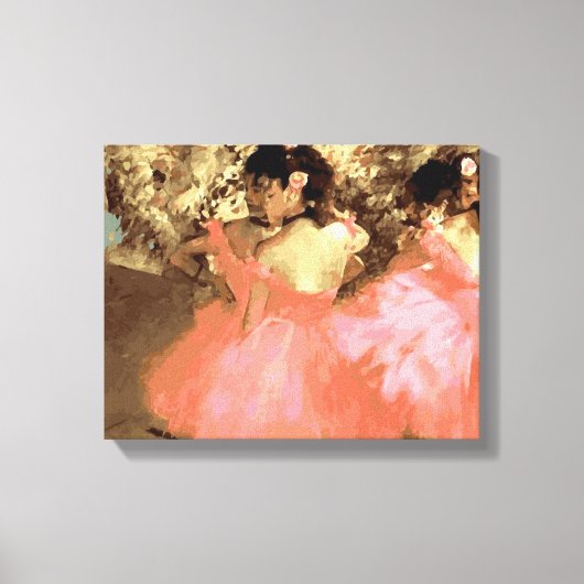 Dancers in roze door Degas Wrapped Canvas Afdruk (Voorkant)