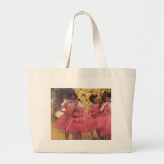 Dancers in roze door Edgar Degas Bag Grote Tote Bag