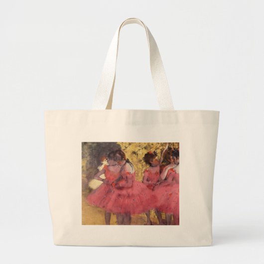 Dancers in roze door Edgar Degas Bag Grote Tote Bag (Voorkant)