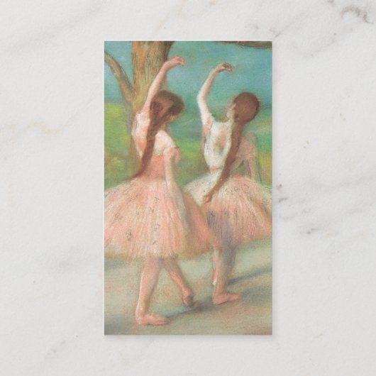 Dancers in roze door Edgar Degas Visitekaartje (Achterkant)