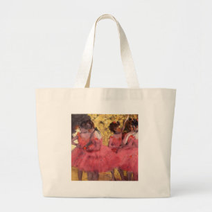 Dancers in roze grote tote bag