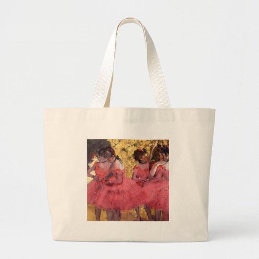 Dancers in roze grote tote bag (Voorkant)