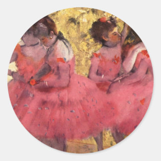 Dancers in roze ronde sticker