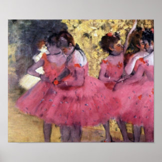 Dancers in Roze tussen de scènes Poster