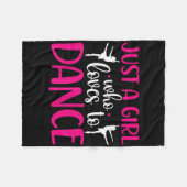 Dancers is gewoon een meisje dat van Dance Balleri Fleece Deken (Voorkant (Horizontaal))