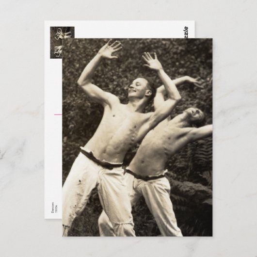 Dancers, jaren dertig, briefkaart (Voorkant / Achterkant)