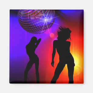 Dancers onder Disco Ball Magnet Dance Gift