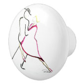 Dancers op de nacht keramische knop (Rechts)