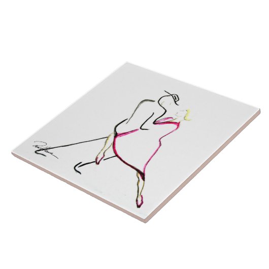 Dancers op de nacht tegeltje (Zijkant)