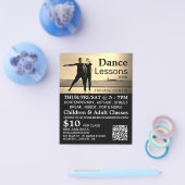 Dancers op Stage, Dance Lesson Adverteren Flyer (Enkel)